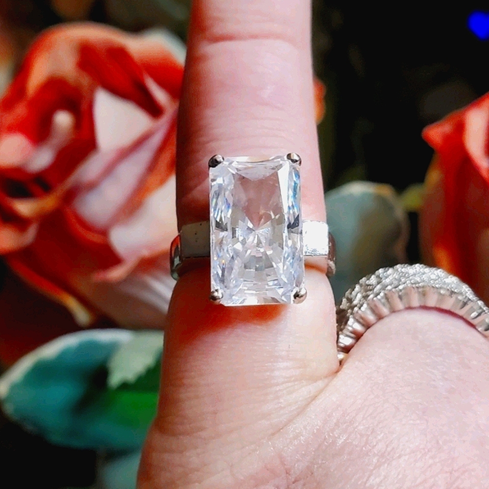 Sale HC SIGNED CZ .925 STERLING SILVER RING